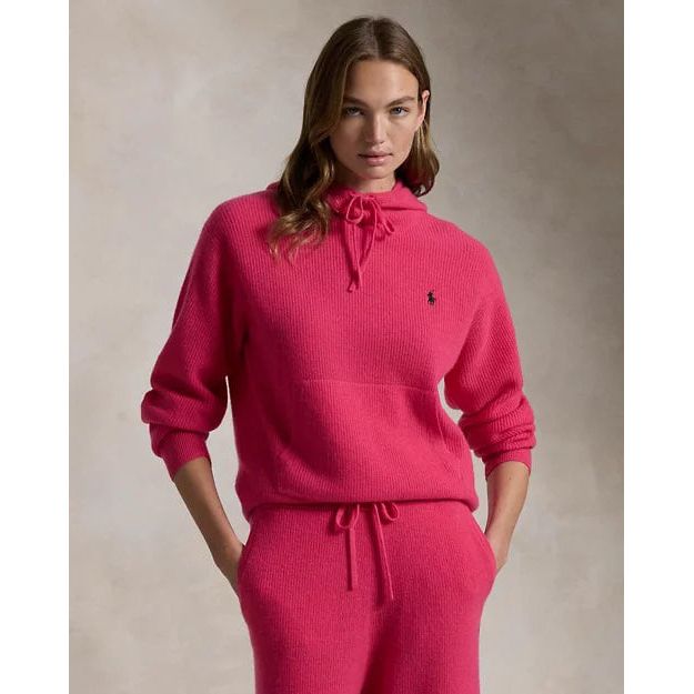 RALPH LAUREN Pink Pony Washable Cashmere Hoodie