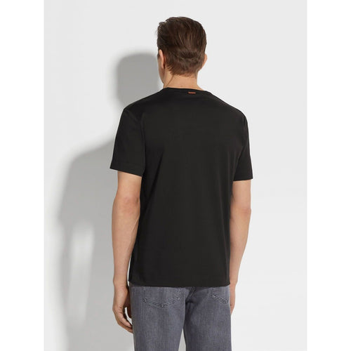 Load image into Gallery viewer, ZEGNA BLACK COTTON T-SHIRT
