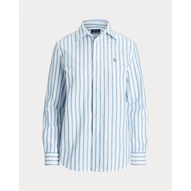 POLO RALPH LAUREN RELAXED FIT STRIPED COTTON OXFORD SHIRT - Yooto