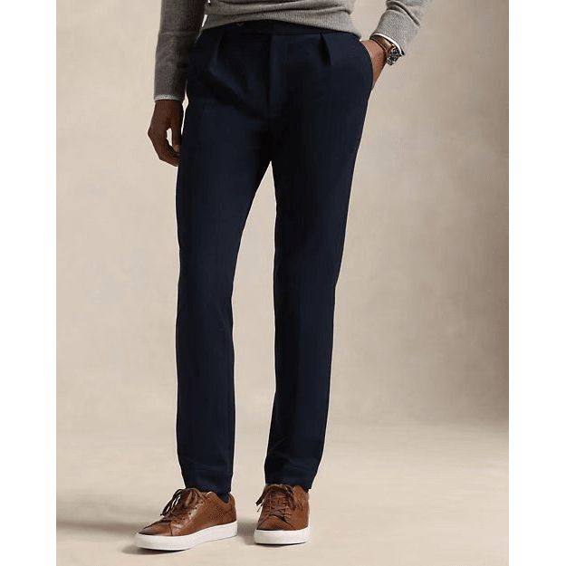 RALPH LAUREN Pleated Double-Knit Suit Trouser