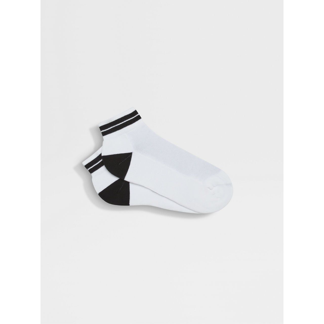 ZEGNA WHITE COTTON BLEND SOCKS