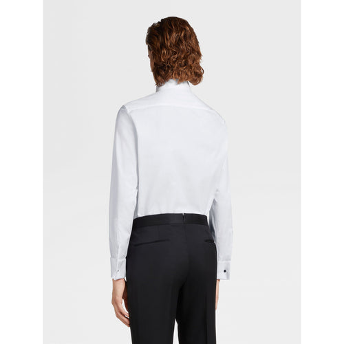 Load image into Gallery viewer, ZEGNA WHITE COTTON TUXEDO SHIRT
