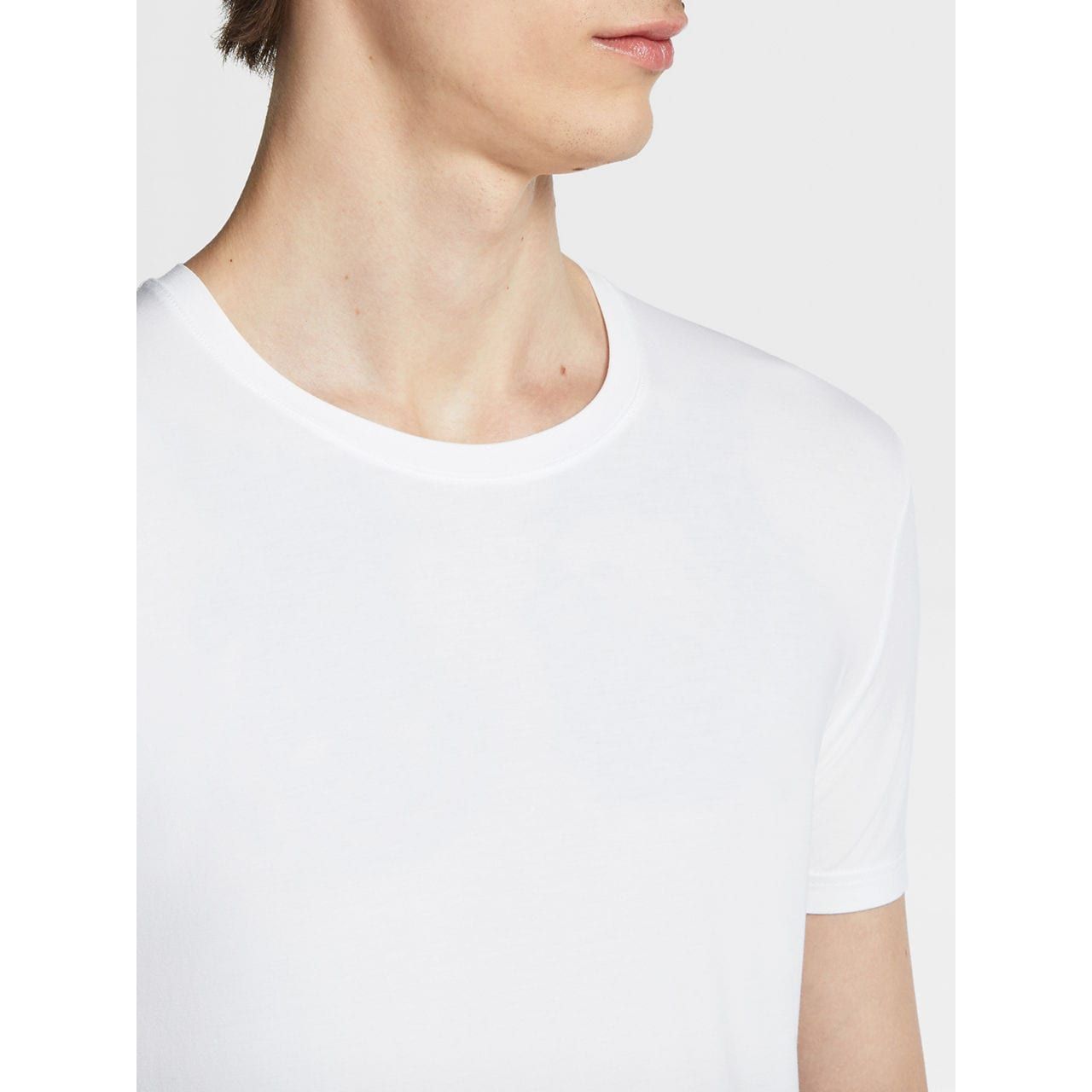 ZEGNA WHITE STRETCH MODAL T-SHIRT