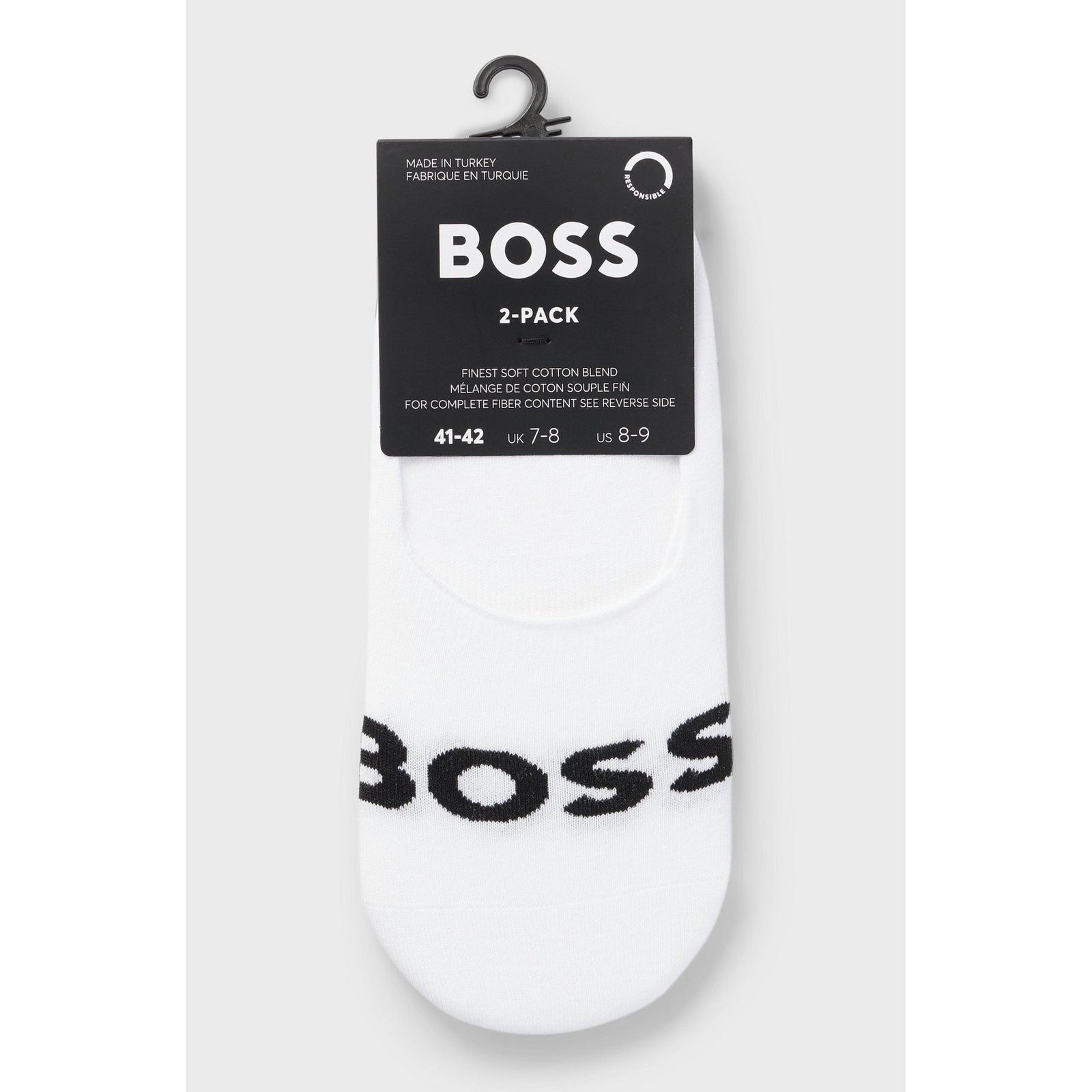 BOSS TWO-PACK OF INVISIBLE SOCKS WITH LOGO DETAILS