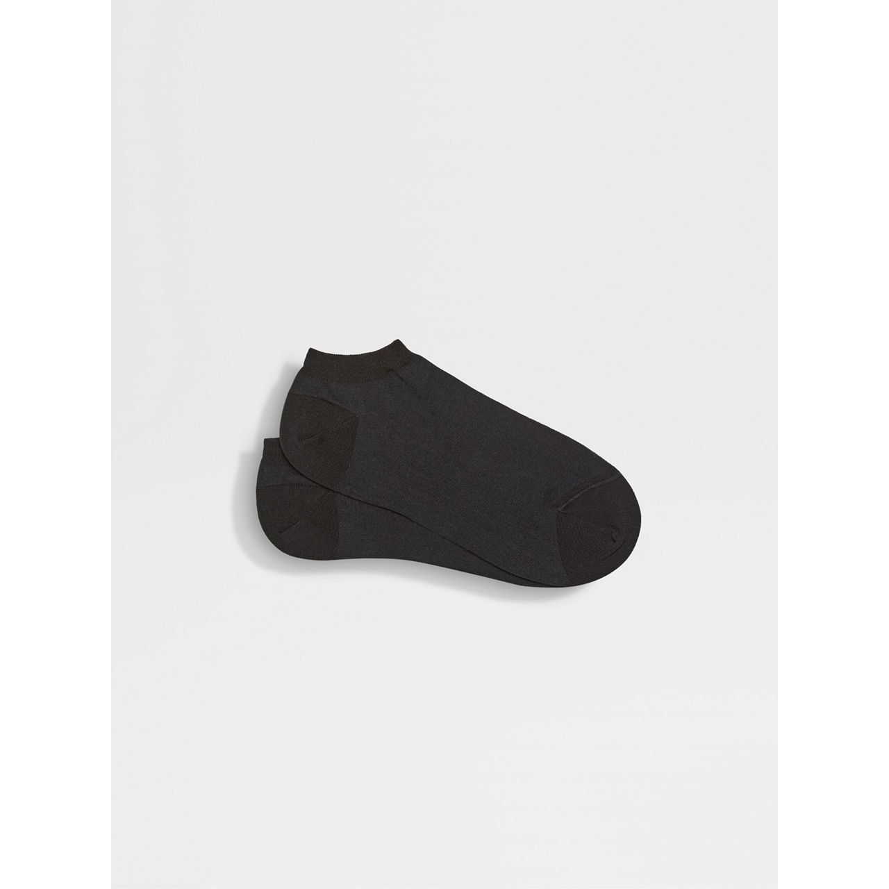 ZEGNA BLACK COTTON BLEND SOCKS