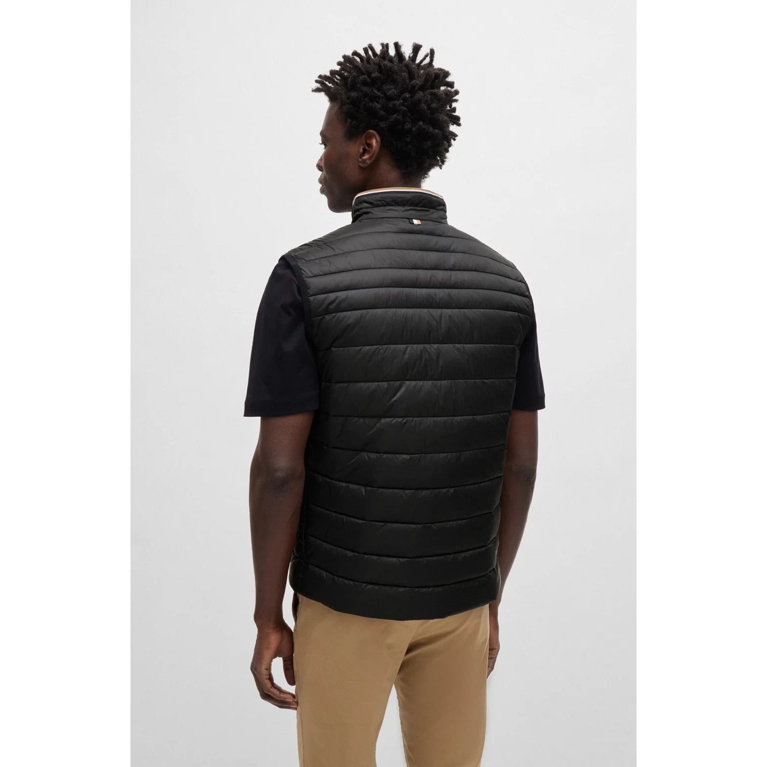 BOSS WATER-REPELLENT GILET WITH 3D-LOGO TAPE