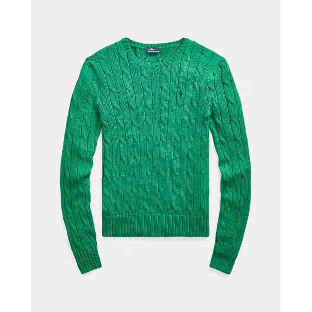 RALPH LAUREN Cable-Knit Cotton Crewneck Jumper