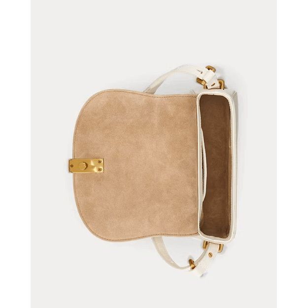 RALPH LAUREN Polo ID Leather Saddle Bag