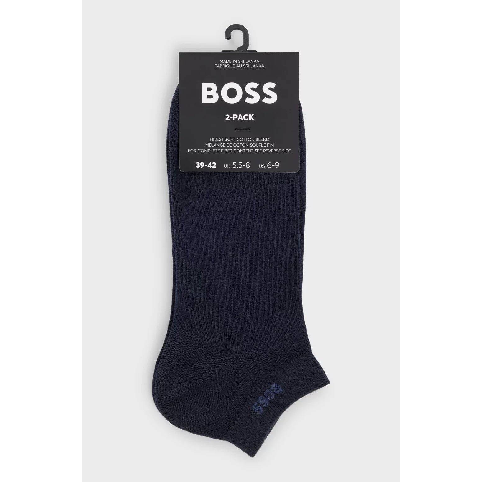 BOSS TWO-PACK OF ANKLE-LENGTH SOCKS IN STRETCH FABRIC