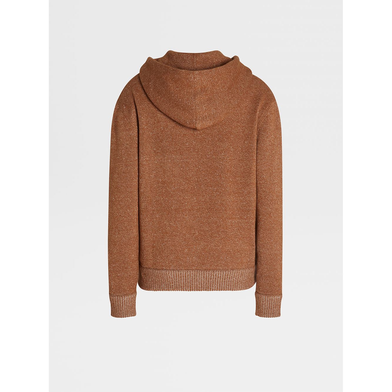 ZEGNA CASHMERE, LINEN AND COTTON HOODIE