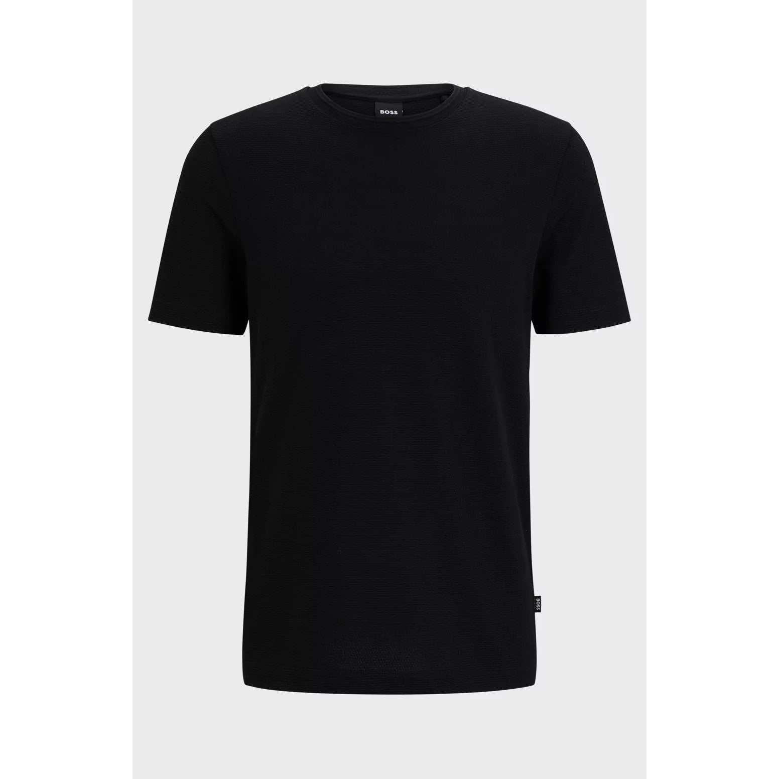 BOSS COTTON-BLEND T-SHIRT WITH BUBBLE-JACQUARD STRUCTURE