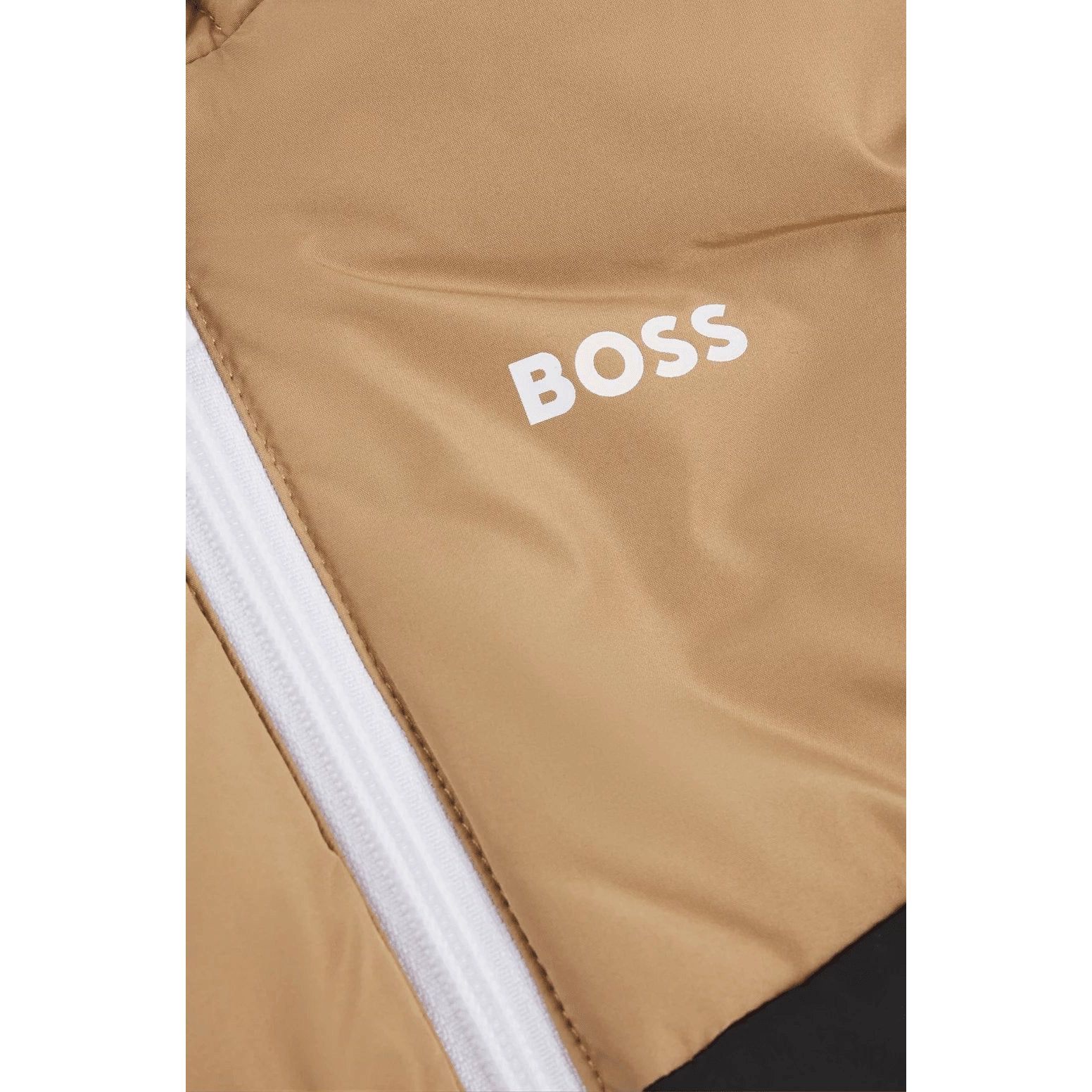 BOSS KIDS' HOODED COLOUR-BLOCK JACKET WITH PADDING