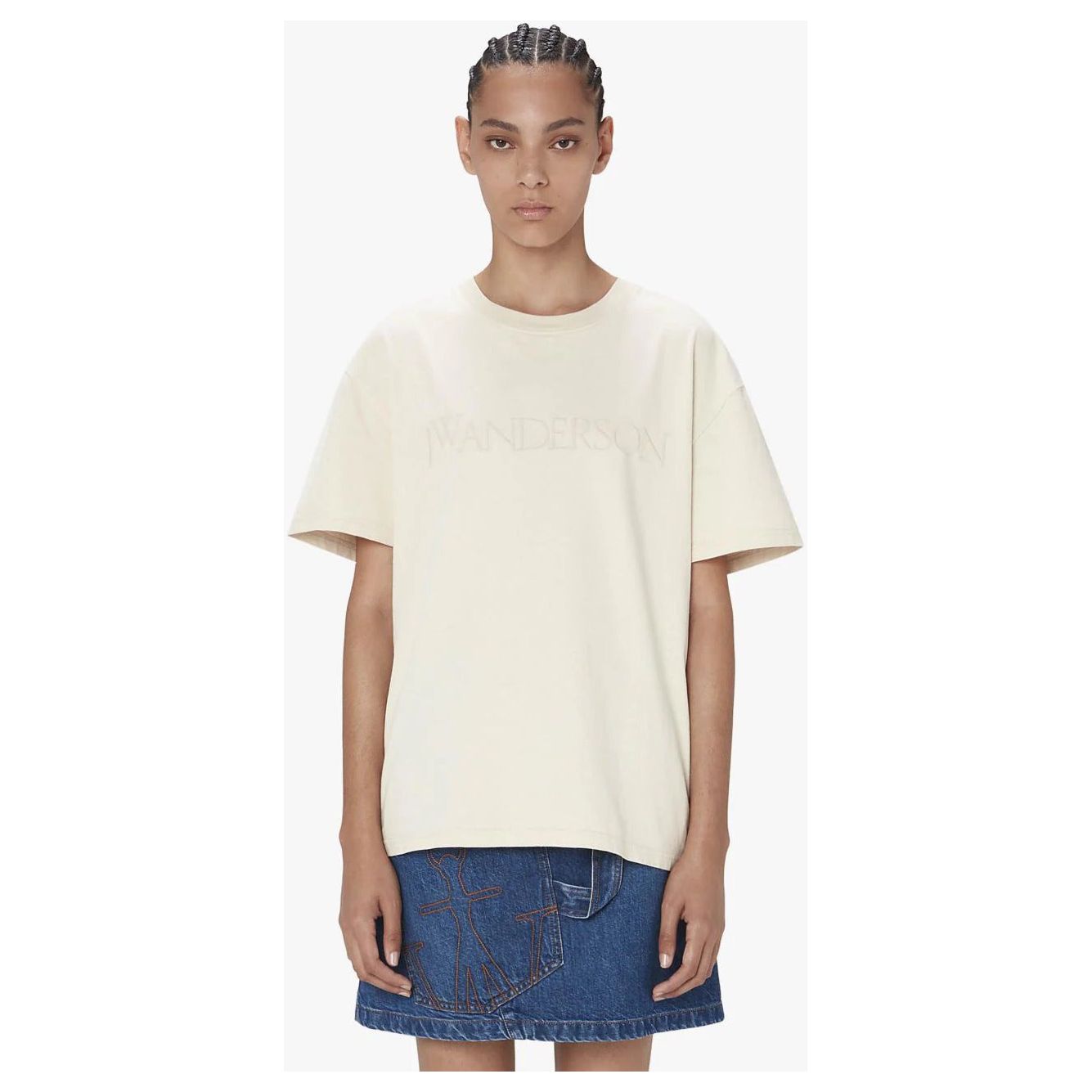 JW ANDERSON T-SHIRT WITH LOGO EMBROIDERY - Yooto