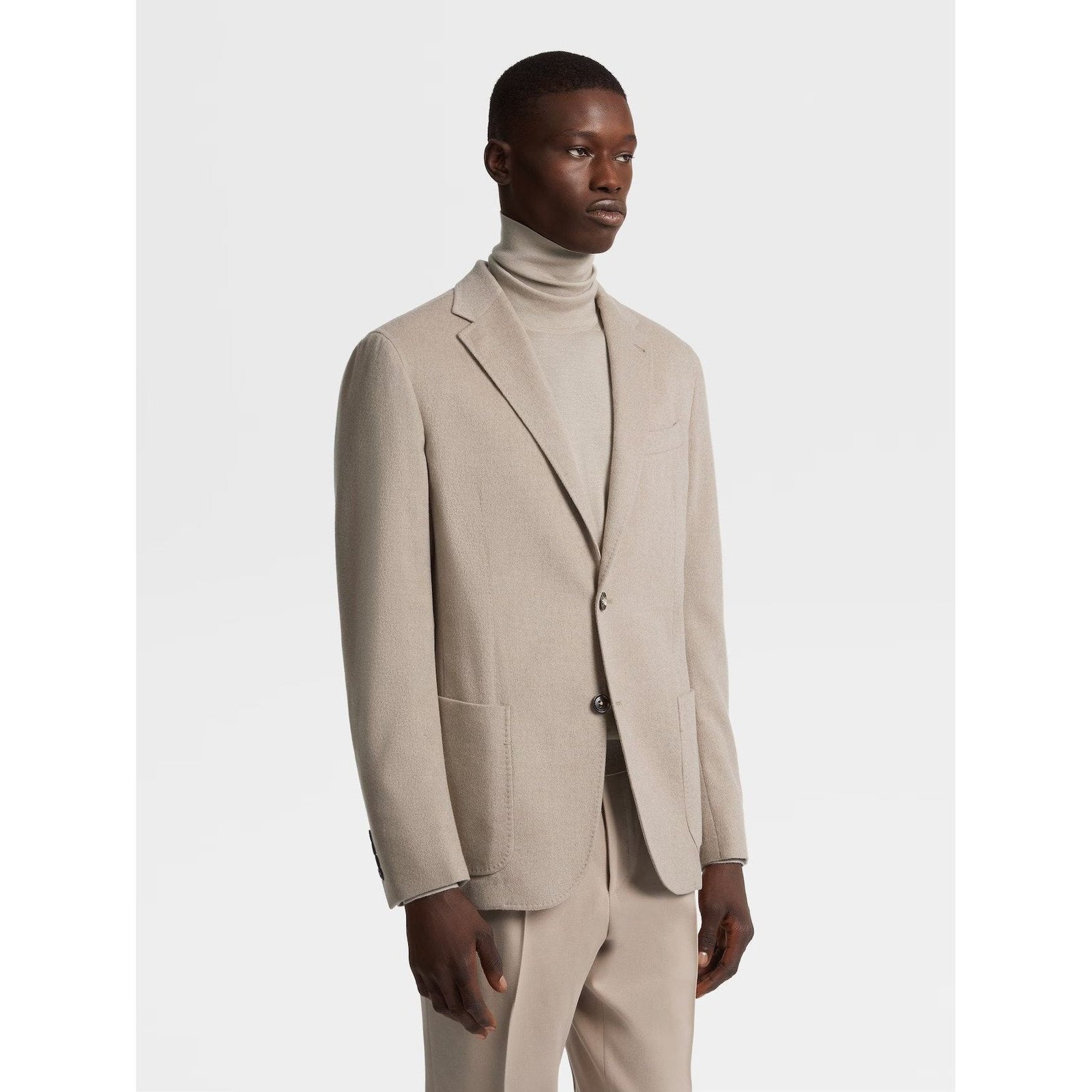 ZEGNA Taupe Oasi Cashmere Shirt Jacket