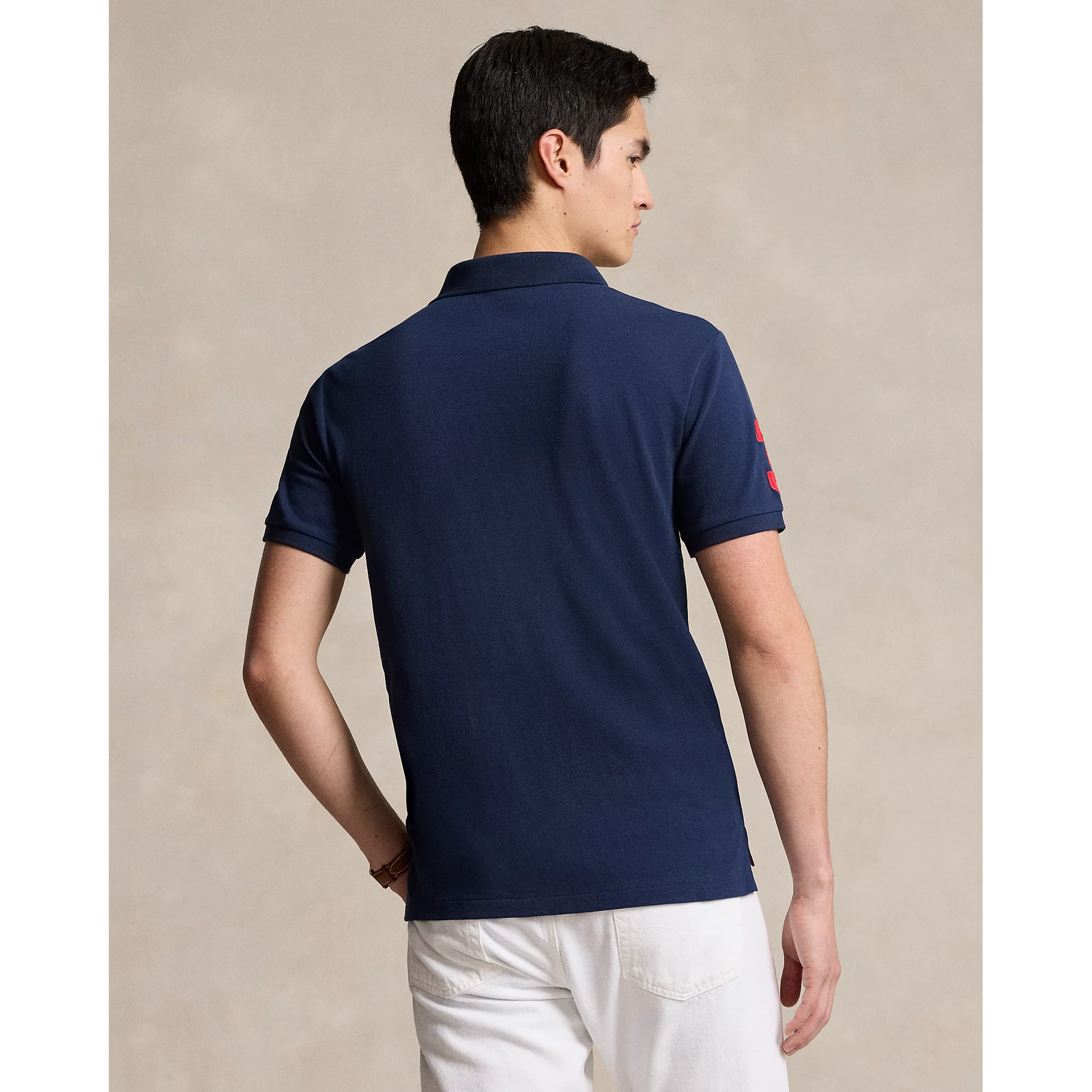 POLO RALPH LAUREN CUSTOM SLIM FIT TRIPLE-PONY POLO SHIRT