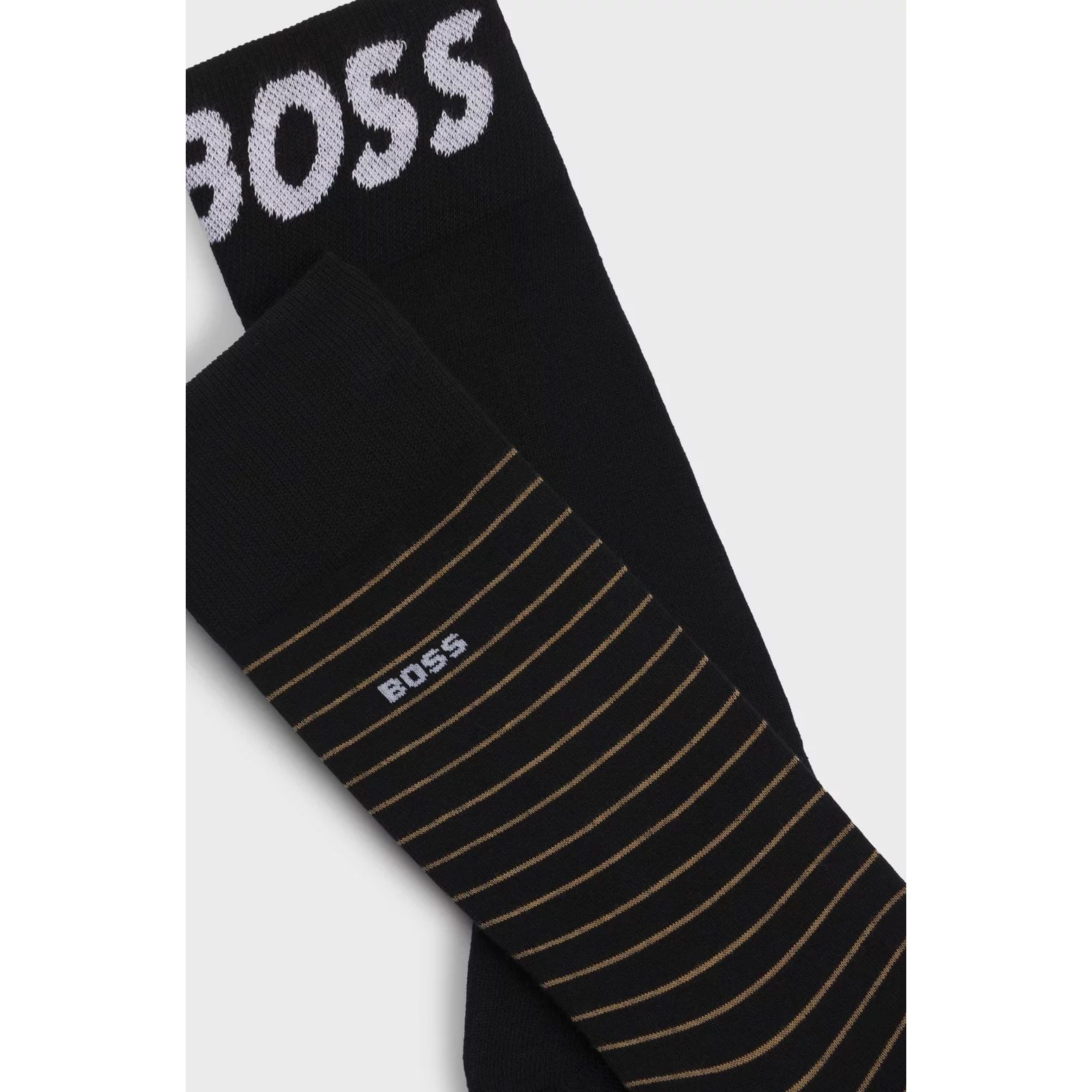 BOSS TWO-PACK OF REGULAR-LENGTH SOCKS IN STRETCH COTTON