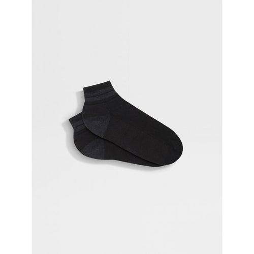 Load image into Gallery viewer, ZEGNA BLACK COTTON BLEND SOCKS
