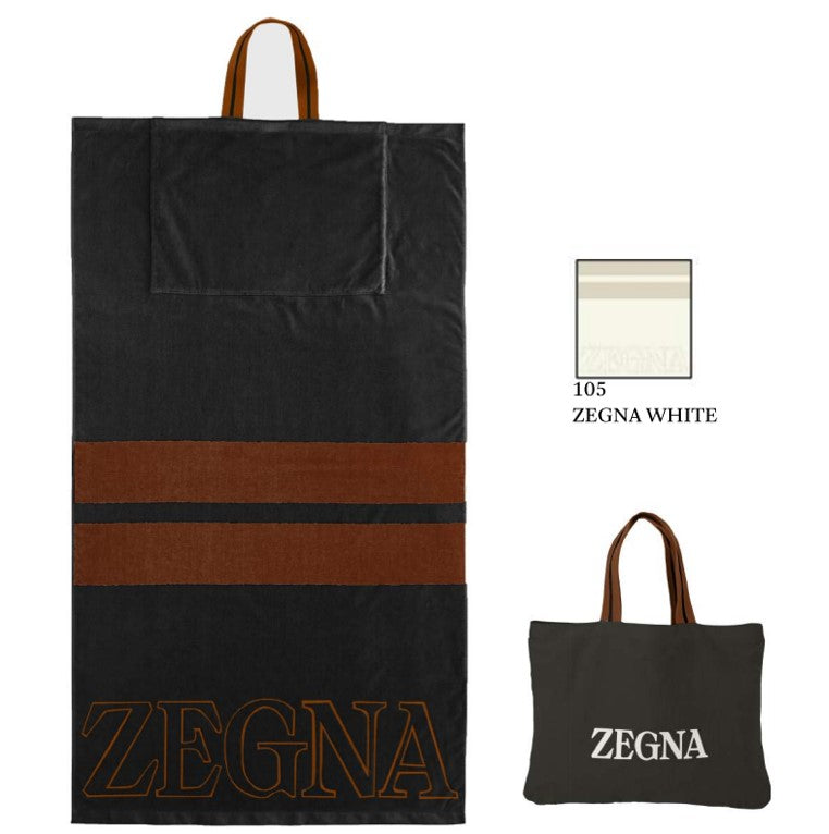 ZEGNA 232 ROAD BRAND MARK BEACH TOWEL