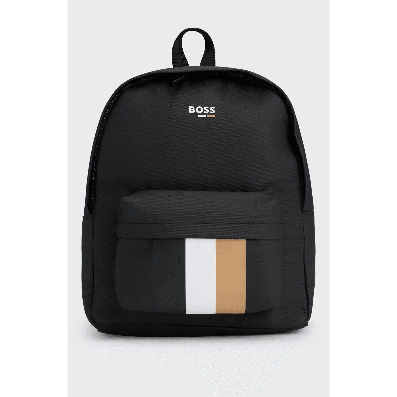 BOSS KIDS' BACKPACK WITH SIGNATURE STRIPES AND LOGO