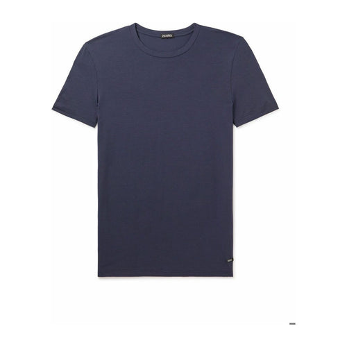 Load image into Gallery viewer, ZEGNA NAVY BLUE STRETCH MODAL T-SHIRT
