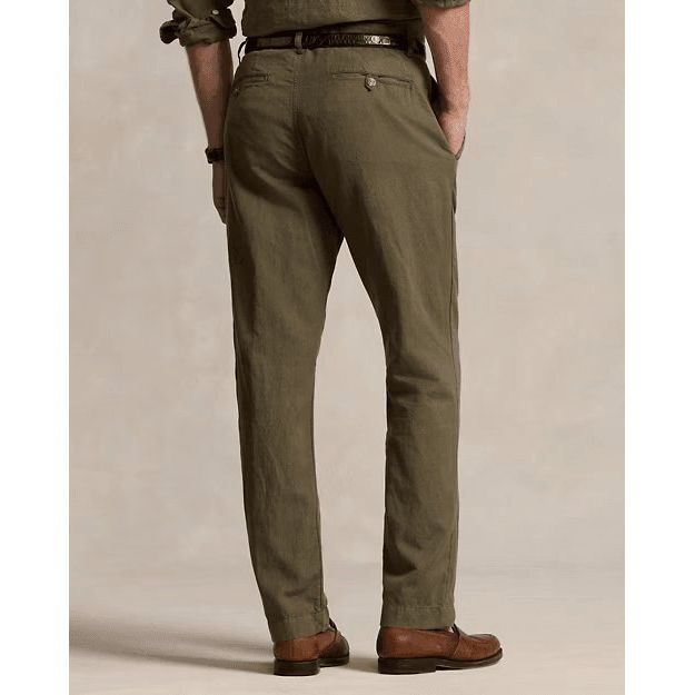 RALPH LAUREN Straight Fit Linen-Cotton Trouser