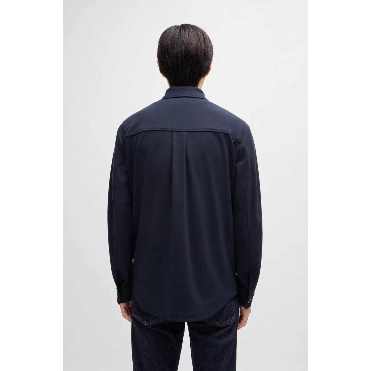 BOSS RELAXED-FIT OVERSHIRT IN STRETCH JERSEY