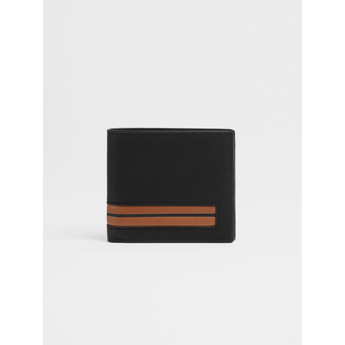 Load image into Gallery viewer, ZEGNA Black Smooth Leather Billfold 8cc Wallet
