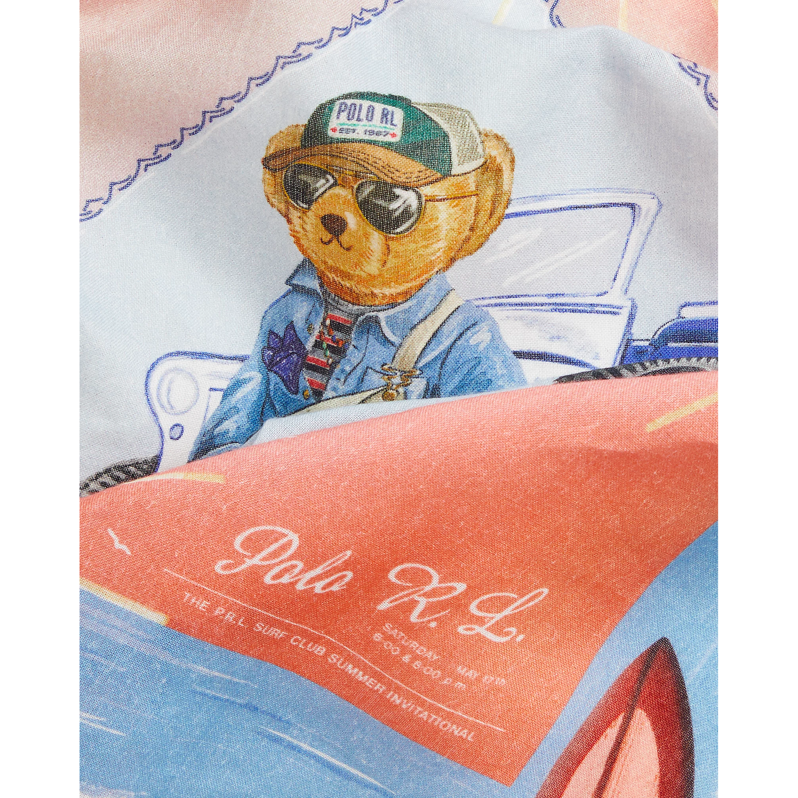 POLO RALPH LAUREN SURF POLO BEAR COTTON SCARF