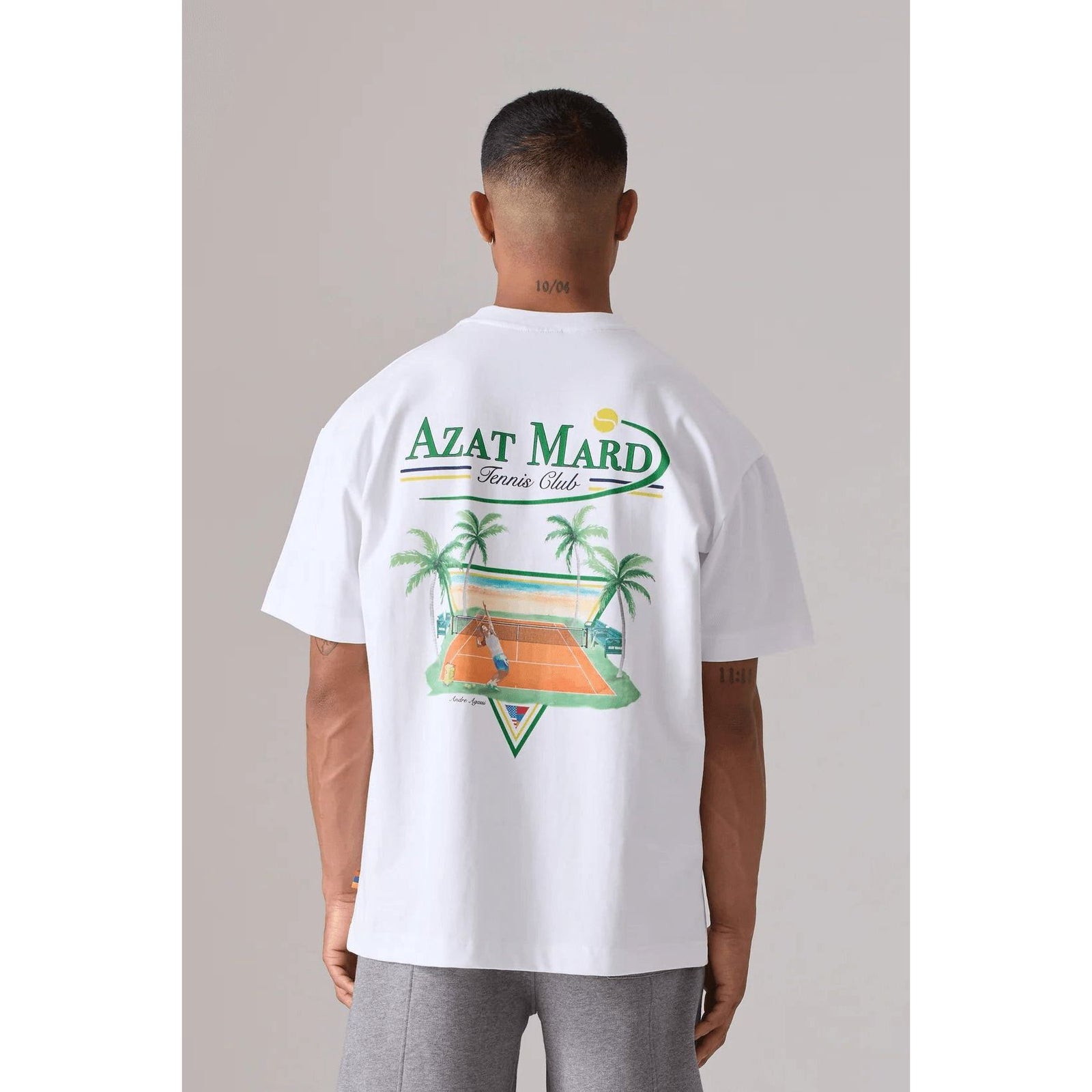 AZAT MARD WHITE TENNIS CLUB T-SHIRT