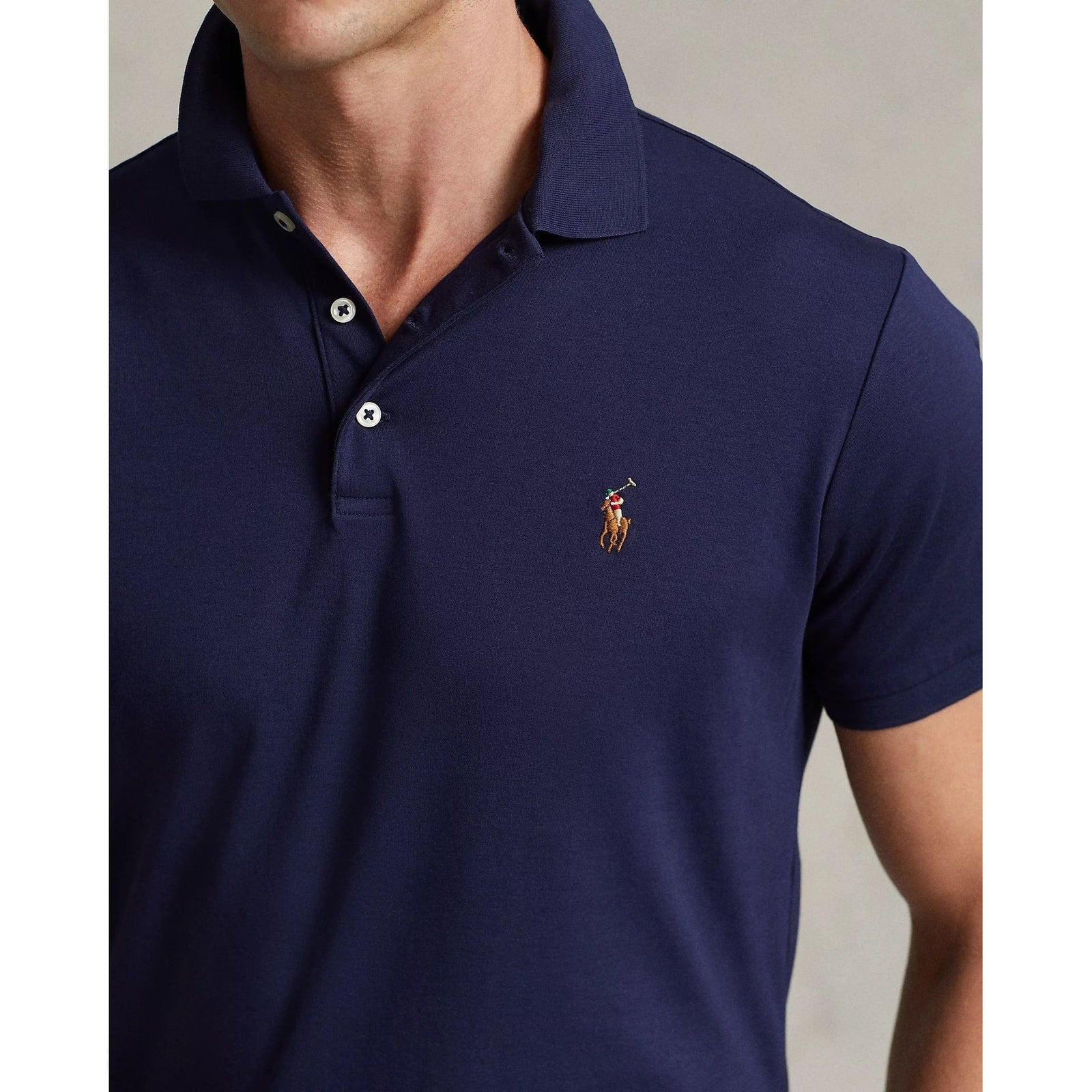 RALPH LAUREN Custom Slim Fit Soft Cotton Polo Shirt