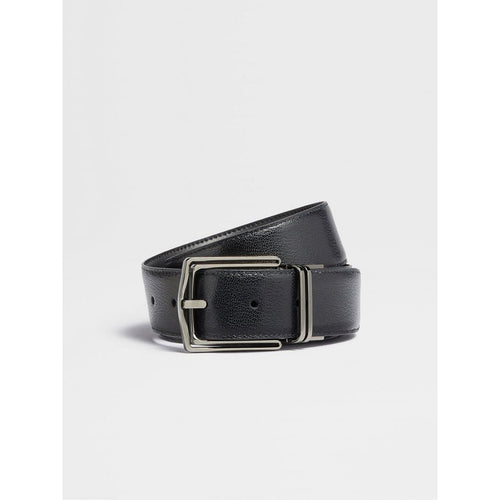 Load image into Gallery viewer, ZEGNA BLACK REVERSIBLE LEATHER BELT
