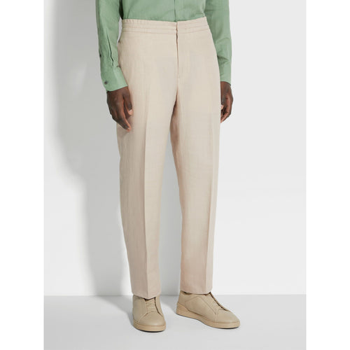 Load image into Gallery viewer, ZEGNA LIGHT BEIGE OASI LINO PANTS
