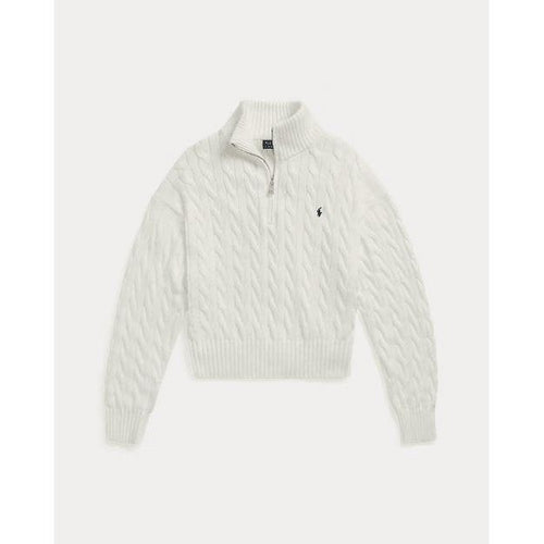 Load image into Gallery viewer, RALPH LAUREN Cable-Knit Cotton Quarter-Zip Jumper
