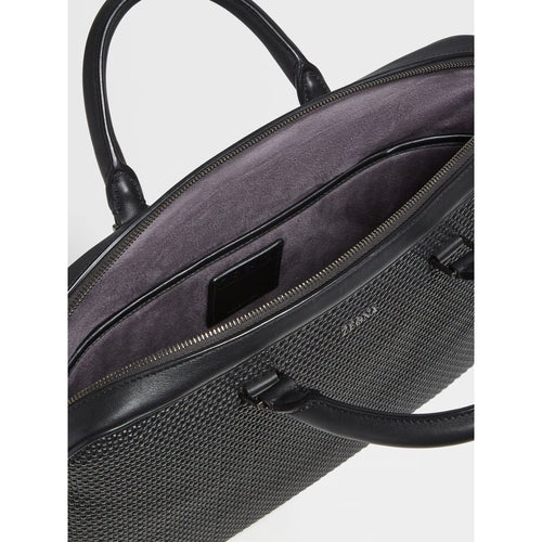 Load image into Gallery viewer, ZEGNA BLACK PELLETESSUTA™ LEATHER EDGY BUSINESS BAG
