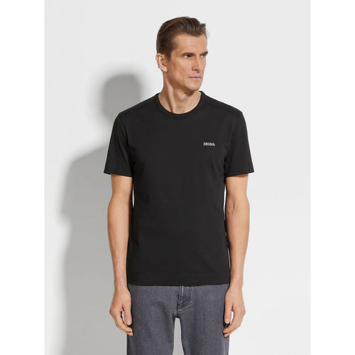 Load image into Gallery viewer, ZEGNA BLACK COTTON T-SHIRT
