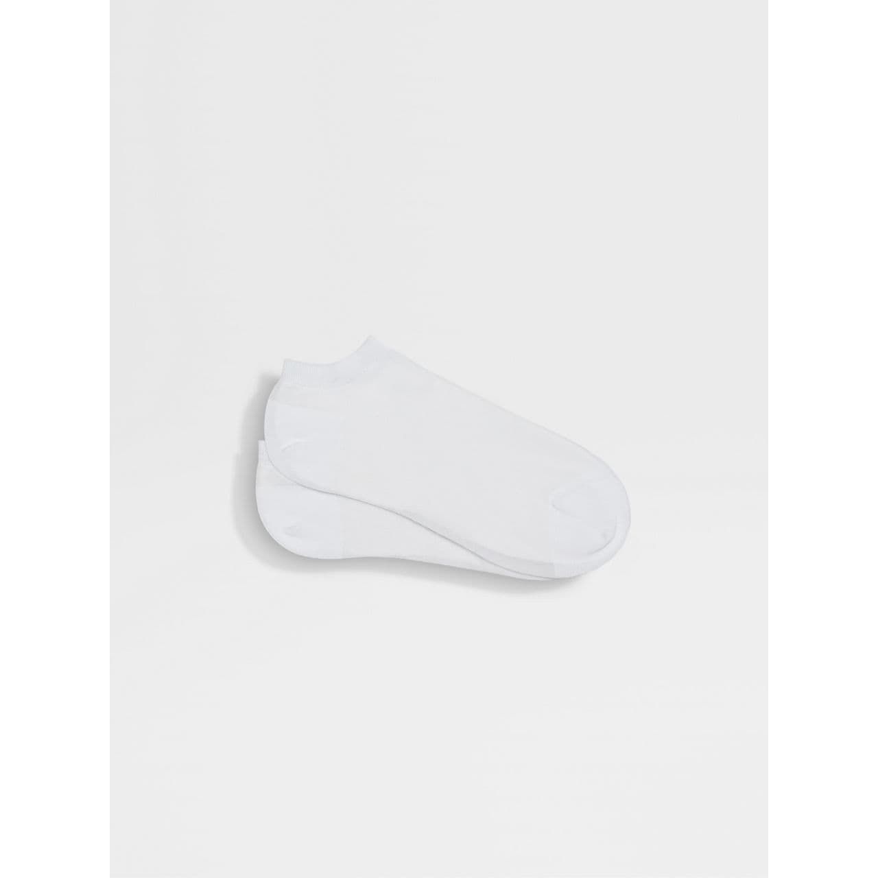 ZEGNA WHITE COTTON BLEND SOCKS