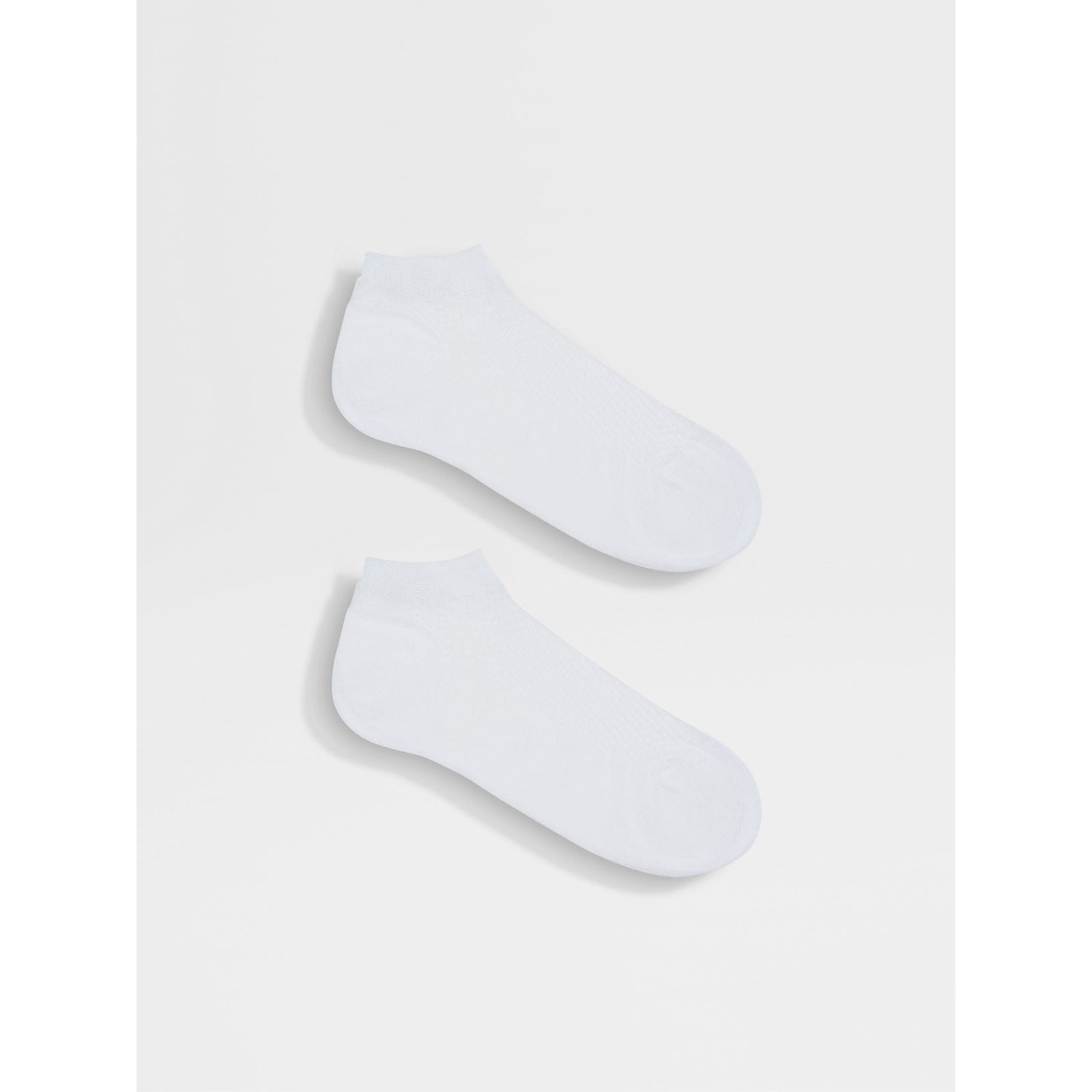 ZEGNA WHITE COTTON BLEND SOCKS