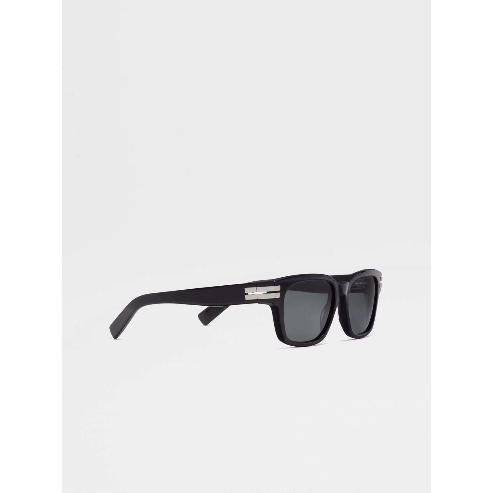 ZEGNA BLACK ACETATE SUNGLASSES