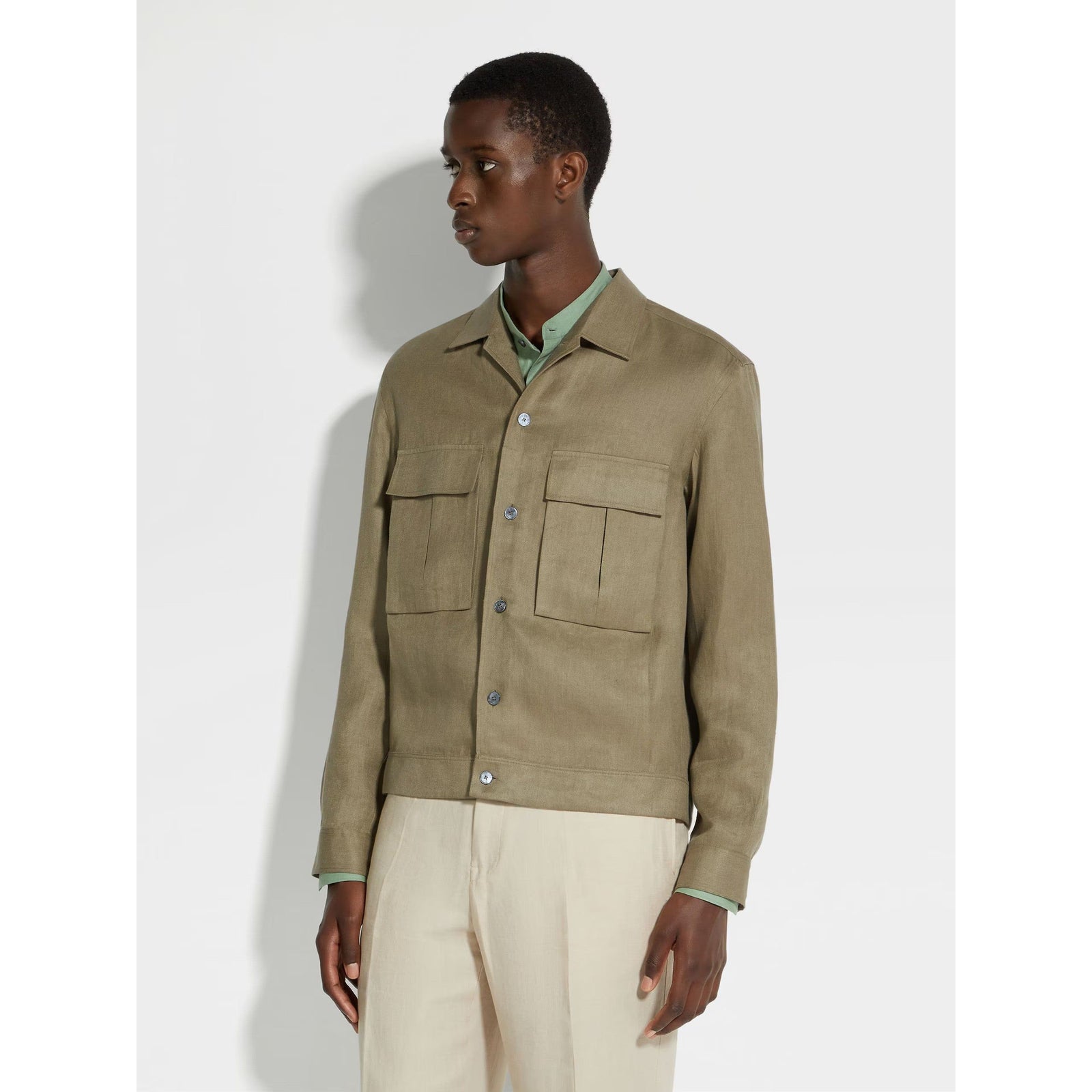 ZEGNA OASI LINO OVERSHIRT