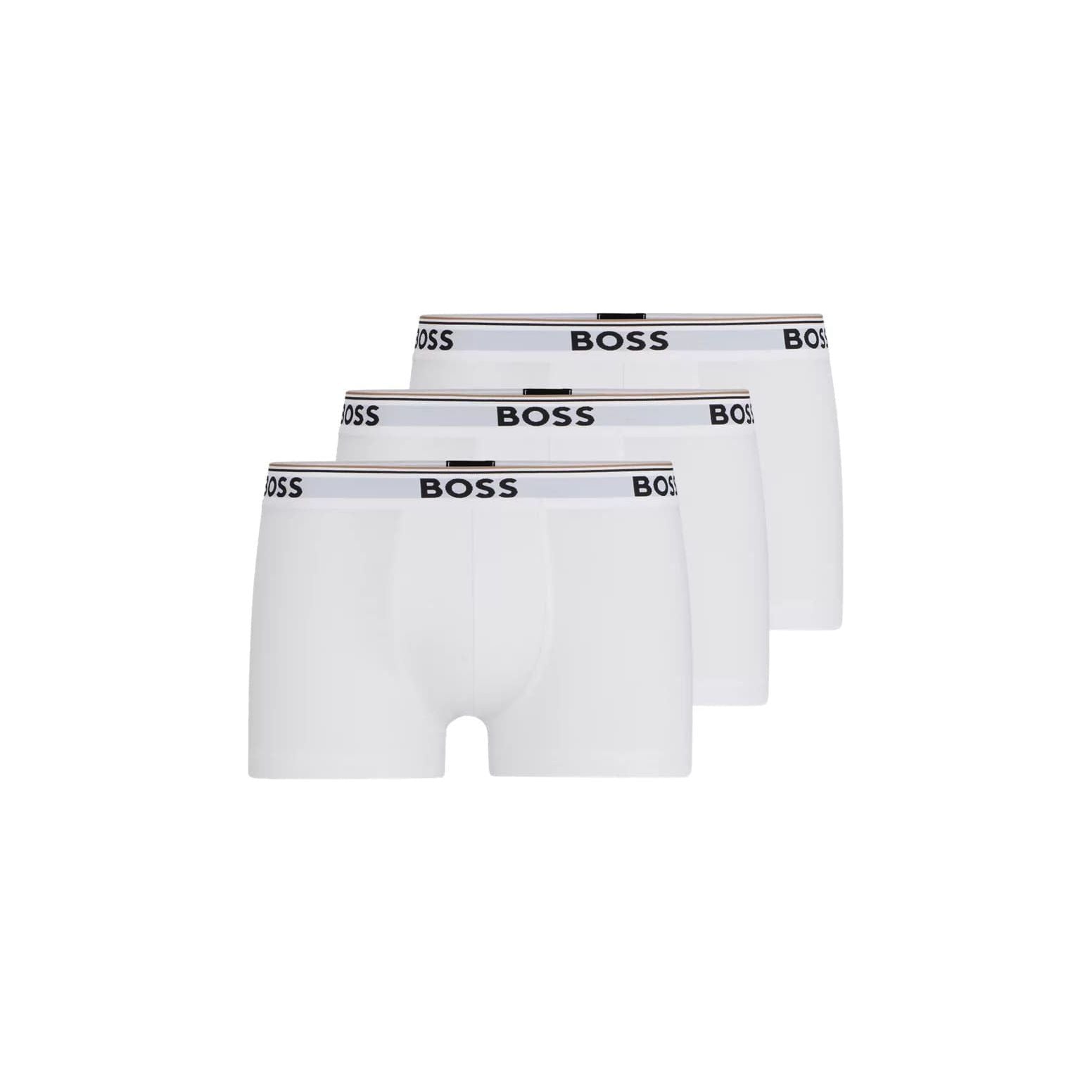 BOSS THREE-PACK OF STRETCH-COTTON TRUNKS WITH LOGO WAISTBANDS