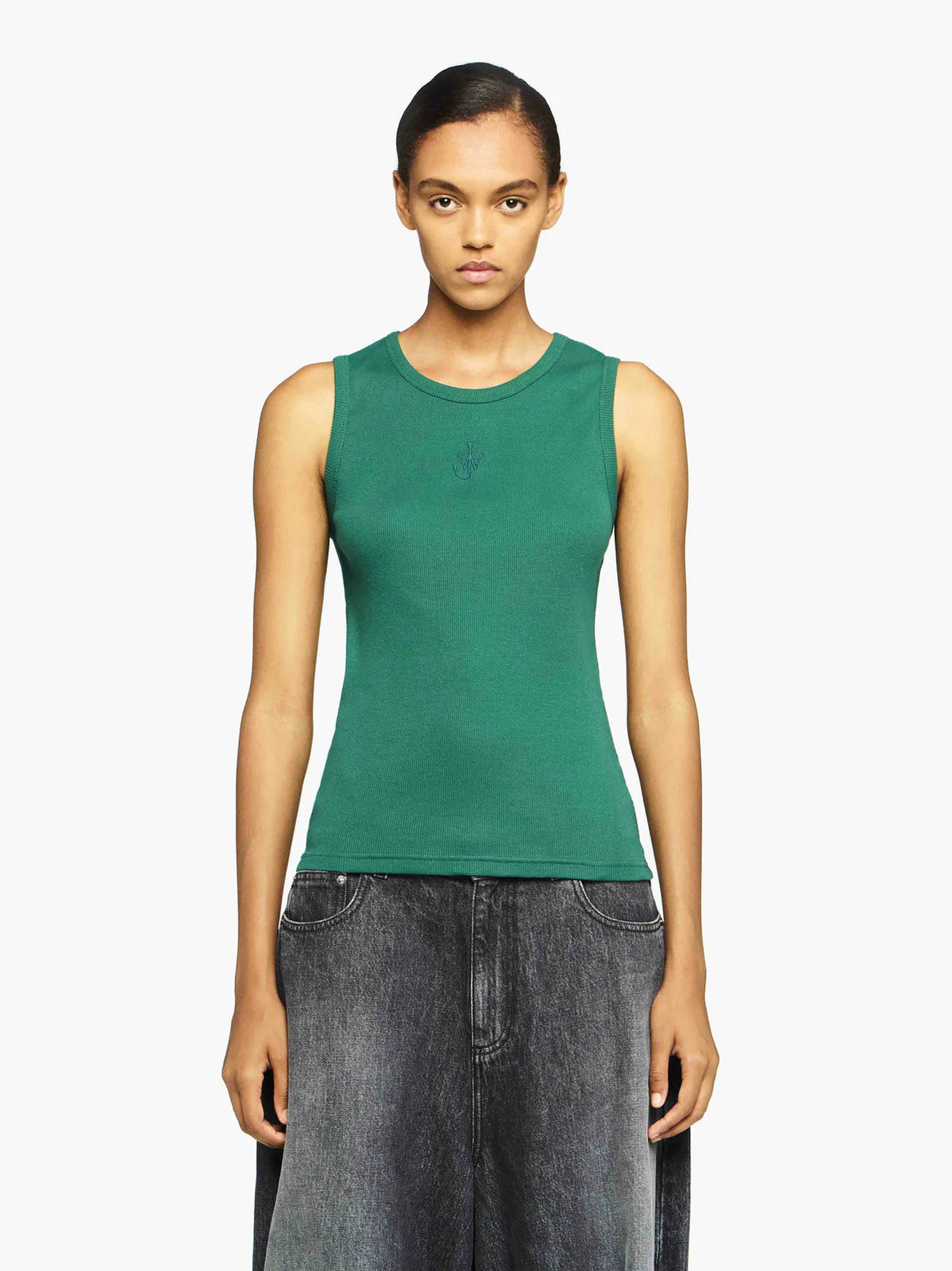 JW Anderson TANK TOP WITH ANCHOR EMBROIDERY