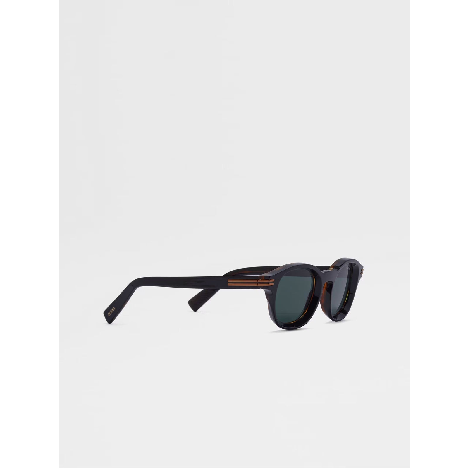 ZEGNA BLACK AND HAVANA AURORA I ACETATE SUNGLASSES