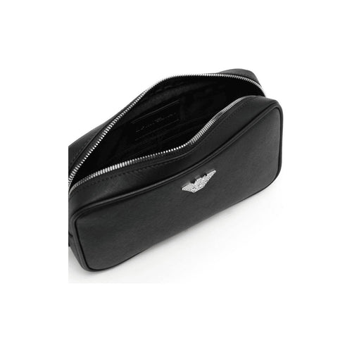 Load image into Gallery viewer, EMPORIO ARMANI Eagle-plaque zipped wash bag
