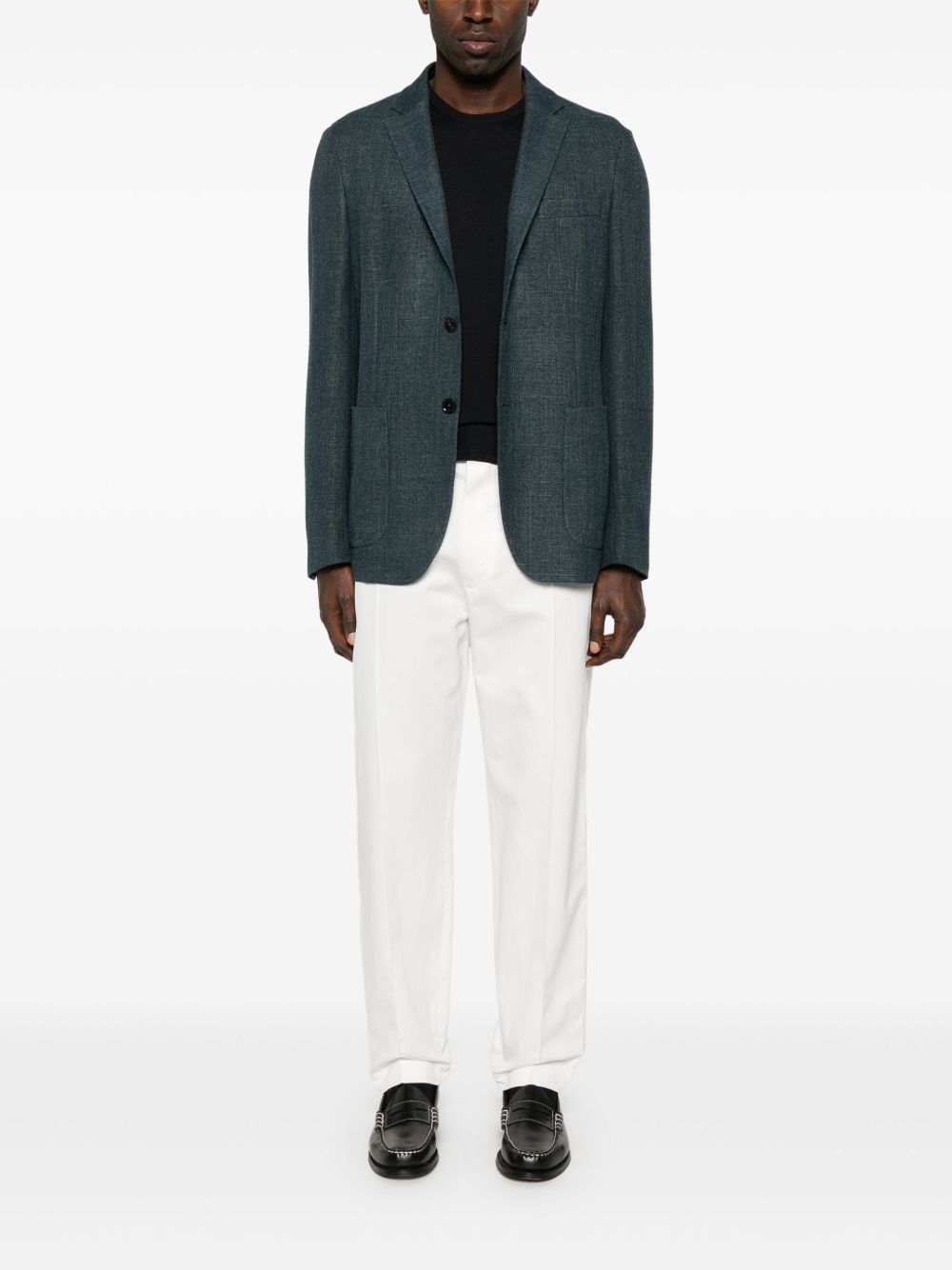 ZEGNA COTTON, LINEN AND SILK PANTS