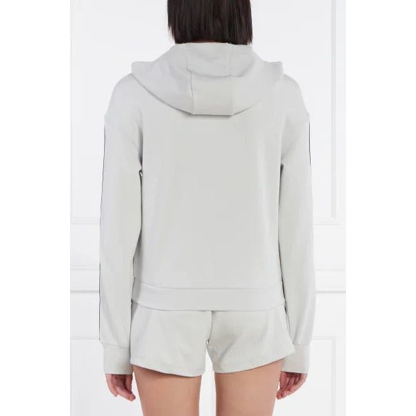 EA7 DYNAMIC ATHLETE HOODED SWEATSHIRT IN ASV NATURAL VENTUS7 TECHNICAL FABRIC