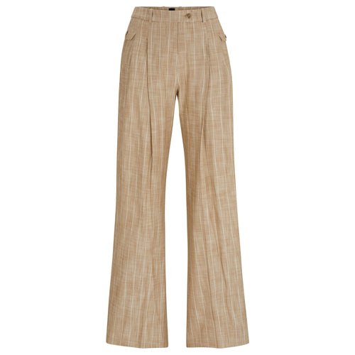 Load image into Gallery viewer, BOSS RELAXED-FIT TROUSERS WITH PINSTRIPE IN A STRETCH BLEND - Yooto
