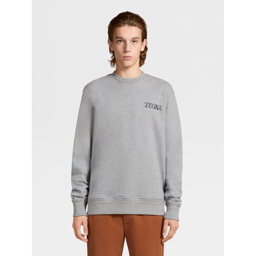 Load image into Gallery viewer, ZEGNA Grey Mélange #UseTheExisting™ Cotton Crewneck
