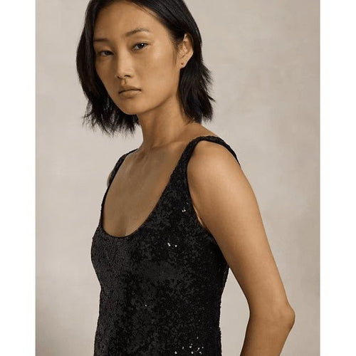 Load image into Gallery viewer, RALPH LAUREN Sequinned Scoopneck Dress
