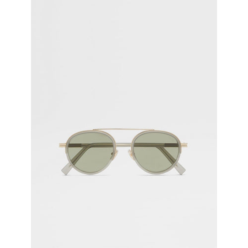 Load image into Gallery viewer, ZEGNA GREEN ORIZZONTE II ACETATE AND METAL SUNGLASSES
