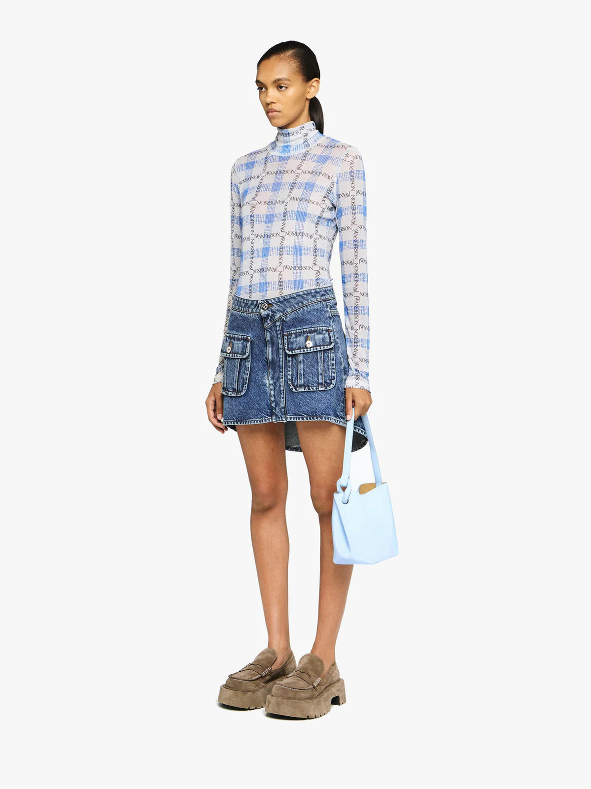 JW Anderson CURVED PATCH POCKET MINI SKIRT